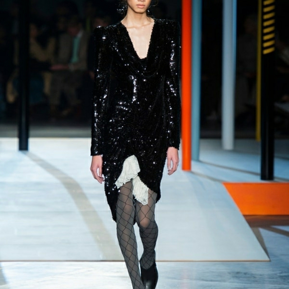 NWT PREEN BY THORNTON BREGAZZI KARIN LACE‎ SEQUIN DRESS SZ M